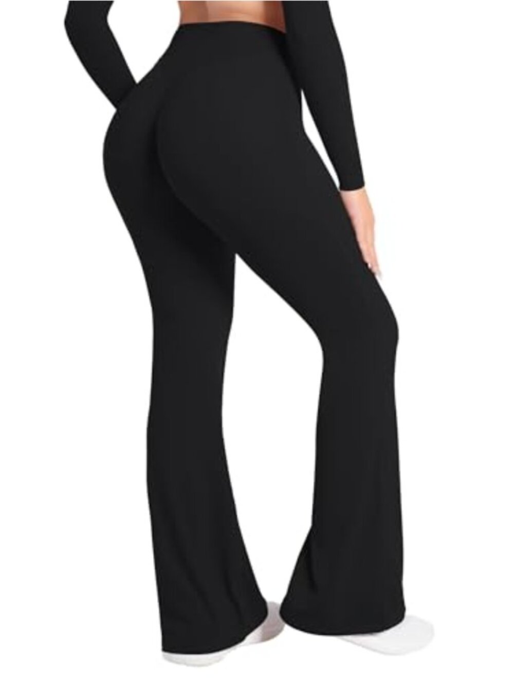 Butt Lifting Flare Leggings High Waisted No Front Seam Tummy Control Yoga Pants